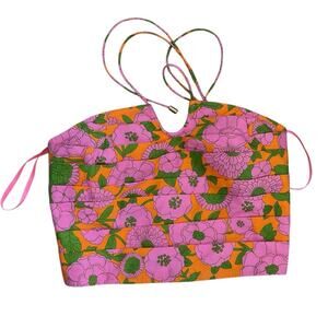 FLORA BEA NYC Brigitte Floral crop top‎ Small